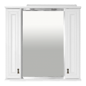 Зеркальный шкаф Misty Лувр - 85 с 2-мя шкафчиками белый П-Лвр03085-0112Я