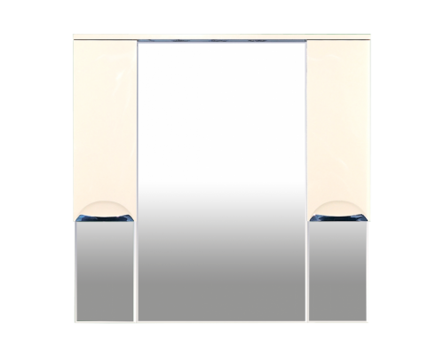 Зеркальный шкаф Misty Орхидея - 105 со светом бежевый П-Жас02105-031Св