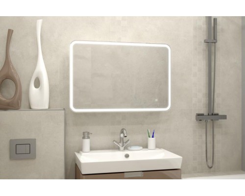 Зеркальный шкаф Misty Токио - 900х530 LED с розеткой МВК010 Зеркальный шкаф Misty Токио - 900х530 LED с розеткой МВК010