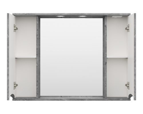 Зеркальный шкаф Misty Атлантик - 100 (серый камень) П-Атл-4100-050