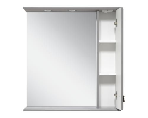 Зеркальный шкаф Misty Лувр - 85 правый (серый) П-Лвр03085-1504П