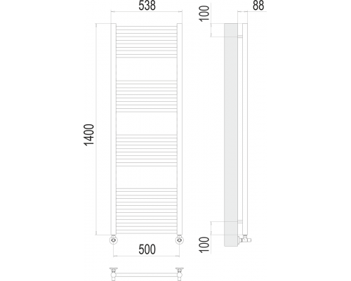 Полотенцесушитель Terminus Альба П22 500х1400