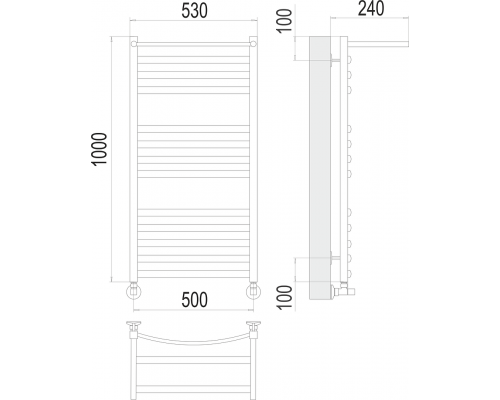 Полотенцесушитель Terminus Енисей с/п П13 500х1000