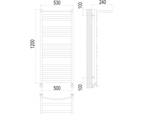 Полотенцесушитель Terminus Енисей с/п П15 500х1200