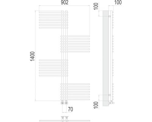Полотенцесушитель Terminus Европа П28 70х1400