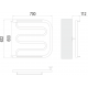 Полотенцесушитель Terminus Фокстрот (1")600х700
