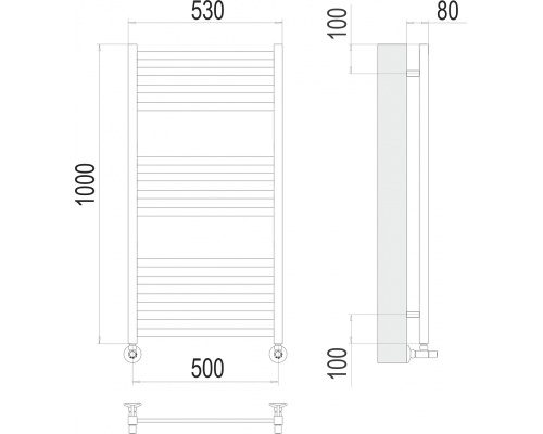 Полотенцесушитель Terminus Грета П13 500х1000