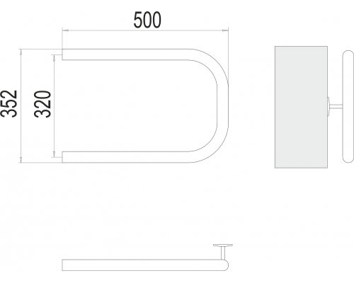 Полотенцесушитель Terminus П-образный 1" БШ 320х500