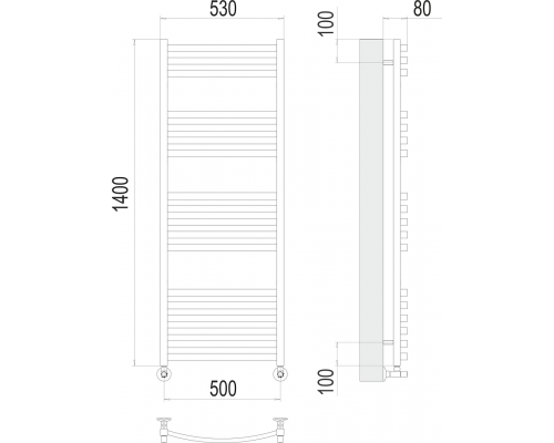 Полотенцесушитель Terminus Палермо П18 500х1400