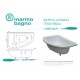 Ванна из искусственного камня Marmo Bagno Альба 170 x 110 левая/правая MB-BL170-110