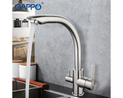Смеситель Gappo для кухни со встроенным фильтром (краном) под питьевую воду G4399