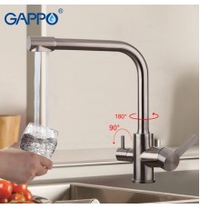 Смеситель Gappo для кухни со встроенным фильтром (краном) под питьевую воду G4399-1