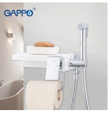 Смеситель с гигиеническим душем и бумагодержателем Gappo Gyron G7296