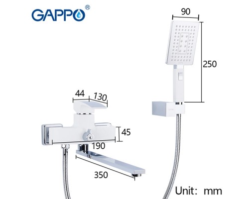 Смеситель Gappo Jacob для ванны G2207-7