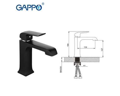 Cмеситель Gappo Aventador для раковины G1050