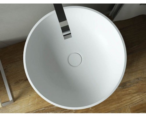 CY-FREE Раковина напольная круглая диаметр 44 см. из материала Luxolid, цвет белый матовый