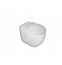 LE FIABE Унитаз напольный безободковый(RIMLESS)цвет белый, система крепления PureFix (к стене) в комплекте