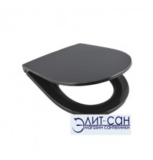 Крышка-сиденье Sanita Luxe Color Black черная для унитазов BEST и ATTICA с микролифтом