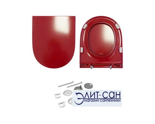 Крышка-сиденье Sanita Luxe Color Red красная для унитазов BEST и ATTICA с микролифтом