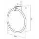 Полотенцедержатель кольцо Am.Pm Admire A1034400, 20 см, хром