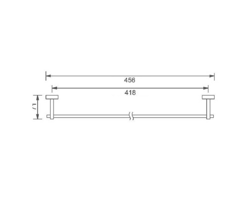 Полотенцедержатель Aquanet 4718, 45 см, хром (189292)