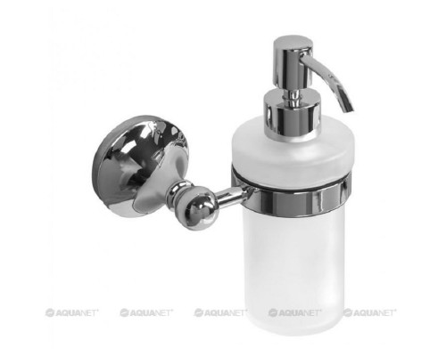 Дозатор для мыла с держателем Aquanet 5581-J, хром (187052)