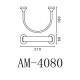 Полотенцедержатель Art&Max Ovale AM-E-4080, 21 см, хром