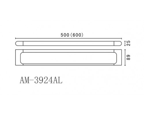 Полотенцедержатель Art&Max Platino (Платино) AM-E-3924AL, 50 см, хром