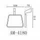 Полотенцедержатель Art&Max Techno AM-E-4180, 18.4 см, хром