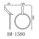 Полотенцедержатель кольцо Art&Max Elegant AM-E-1580, 18 см, хром