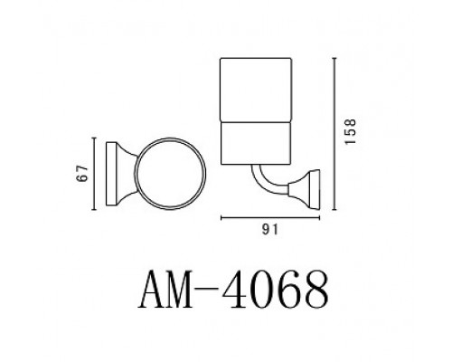 Стакан Art&Max Ovale AM-E-4068