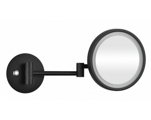 Косметическое зеркало Bemeta Dark 112101140 D16 см с подсветкой, черный
