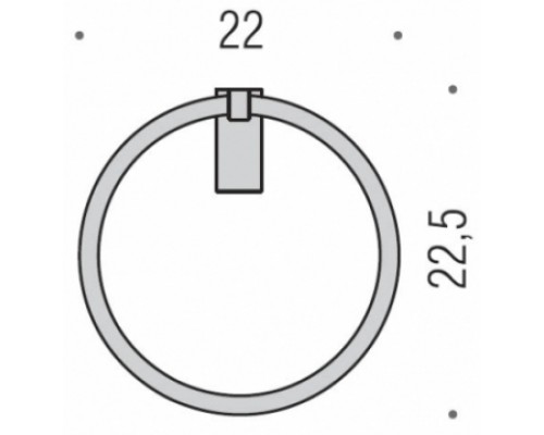 Полотенцедержатель кольцо Colombo Luna B0111.000, 22.5 см, хром