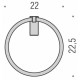 Полотенцедержатель кольцо Colombo Luna B0111.000, 22.5 см, хром