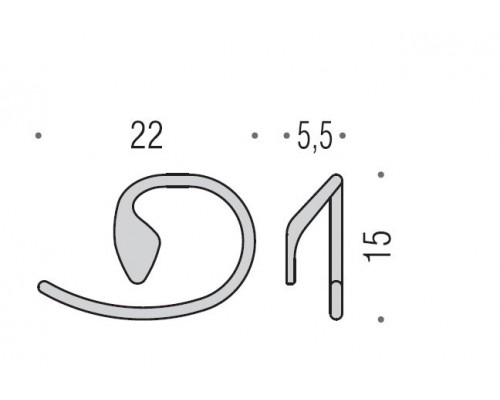 Полотенцедержатель кольцо Colombo Khala B1831.000, 22 см, хром