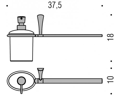 Диспенсер и полотенцедержатель Colombo Land B2874, 37.5 см, хром
