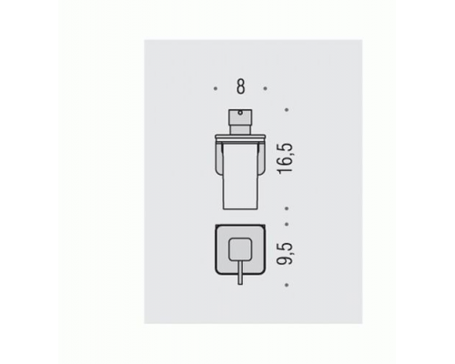 Дозатор для жидкого мыла подвесной Colombo OVER B9328
