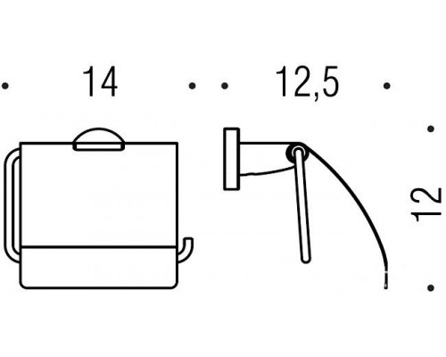 Держатель для туалетной бумаги Colombo Basic В2791, с крышкой 14 см, хром