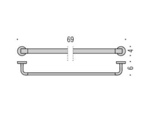 Полотенцедержатель Colombo Nordic 69 см B5211, 69 см, хром