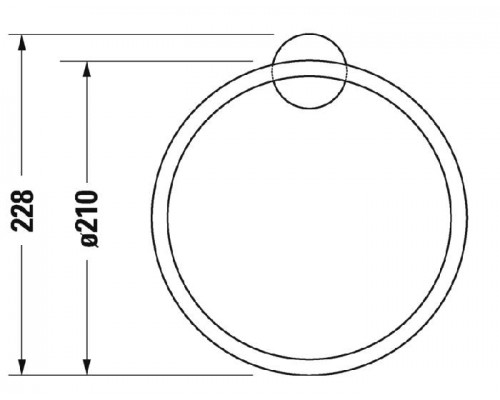 Полотенцедержатель кольцо Duravit Starck T 99471000, 22.8 см, хром