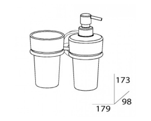 Держатель со стаканом и дозатором для жидкого мыла FBS Standard STA 008
