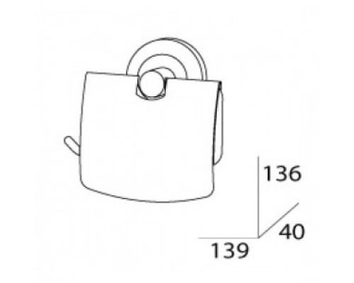 Держатель туалетной бумаги с крышкой FBS Standard STA 055