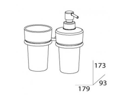 Держатель стакана и дозатора для жидкого мыла FBS Universal UNI 027