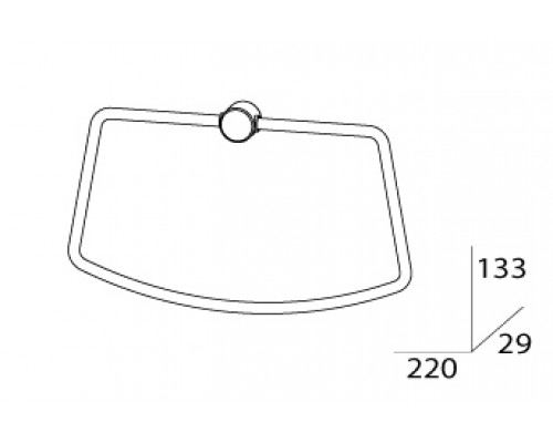 Кольцо для полотенца FBS Universal UNI 033, 22 см, хром