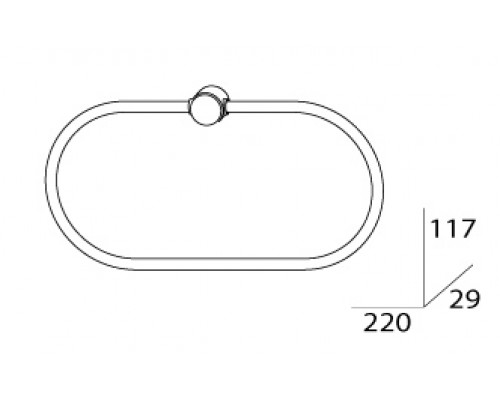 Кольцо для полотенца FBS Universal UNI 035, 22 см, хром