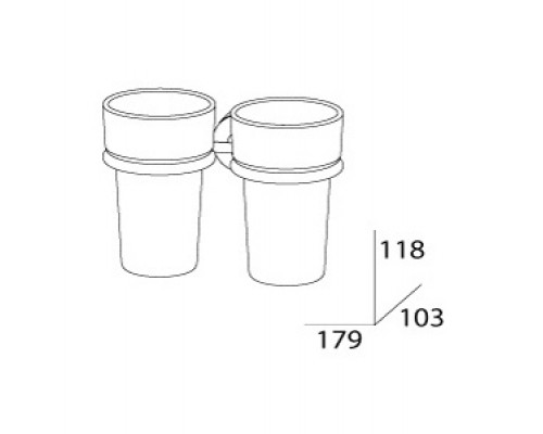 Держатель с двумя стаканами FBS Nostalgy NOS 007