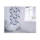 Штора для ванной Fixsen Simple 180 x 200 см, полиэстер, белая, FX-1504