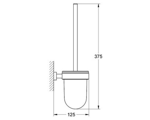 Ершик настенный Grohe Essentials Cube 40513001, хром