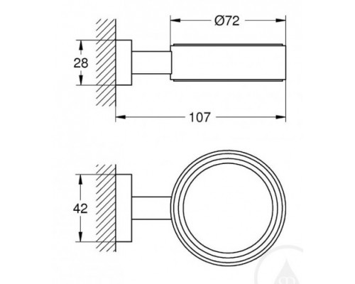 Держатель стакана/мыльницы Grohe Essentials Cube 40508001