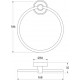 Полотенцедержатель кольцо Iddis Calipso кольцо, 18.6 см, хром